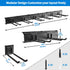 wallseffic 48" 6 Garage Tool Organizer Wall Mount, Heavy Duty Wall Tool Organizer Rack with Hooks, Garage Storage Tools