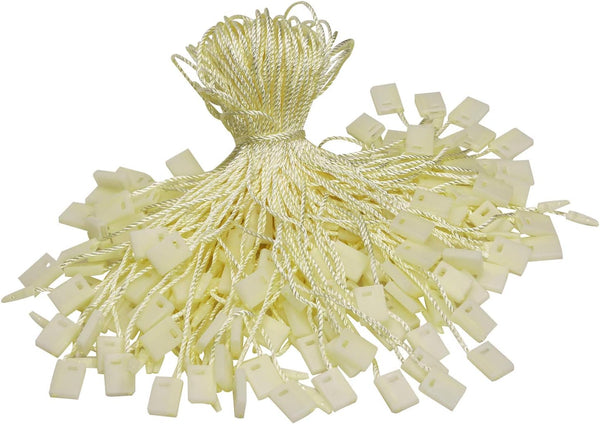 Tupalizy 7 Inch Nylon Hang Tag String for Price Tags, Clothes, Gift Bags, Shoes, 120PCS, Beige, Fastener Hook Ties