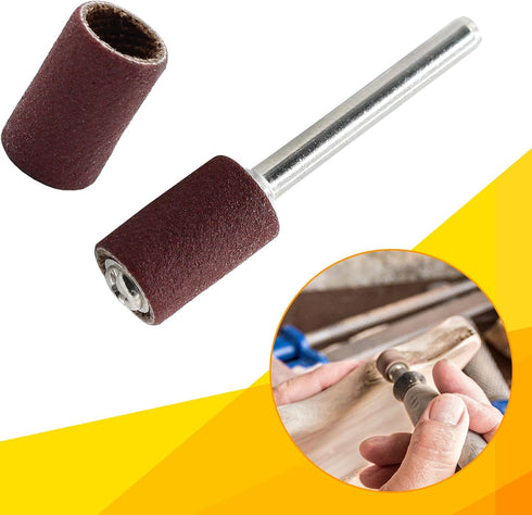 120 PCS 1/4 Inch Sanding Sleeves, 320 Grit Sanding Drum and Sleeves Set, Oxide Sandpaper