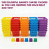 Odowalker 36 Pack 6.1" 4.5" 2.36" Mini Storage Baskets Bins, Colorful Crayon Pencil Container Storage Trays, Small