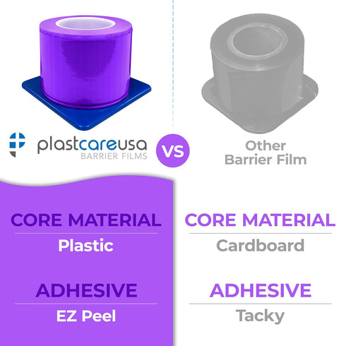 4"x6" 6.5nm (1 1200 Purple Barrier Film Roll - Thickness Medical Grade Surface Protective Dental Barrier Film