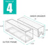 Sorbus Small Clear Stackable Storage Drawers, 4 Pack with Handles for Craft, Clothes, Medicine, Makeup