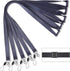 Black Safety Breakaway Lanyards for ID Badges, Holder Keys, Women Men, Cruise Neck Office Card Holder - 5 Pack