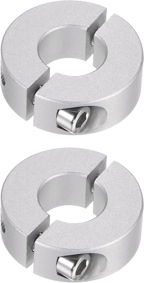 2pcs Double Split Shaft Collar for 16mm Shaft, Set Screw Clamp-On Collars