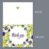 Pack 100 Darling Souvenir of Pcs Floral Wedding Thank You Greeting Cards with White Envelopes