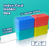 Olivo Index Card Holder Box 3x5, Flash Note Card Holder Box Organizer Case, 3 x 5 Index Card Storage File Box, 4 Colors Pack by Olivo