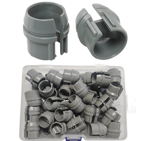 50pcs 1/2 Inch Non-Metallic Cable Connector, Snap Style Installation for Confined Areas, Single Cable