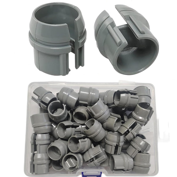 50pcs 1/2 Inch Non-Metallic Cable Connector, Snap Style Installation for Confined Areas, Single Cable
