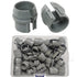 50pcs 1/2 Inch Non-Metallic Cable Connector, Snap Style Installation for Confined Areas, Single Cable