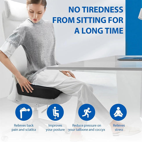 BAHREL Tailbone, Memory Foam Seat Cushion for Office Car Chair, Orthopedic Chair Pad, for Sciatica, Hip Pain Relief