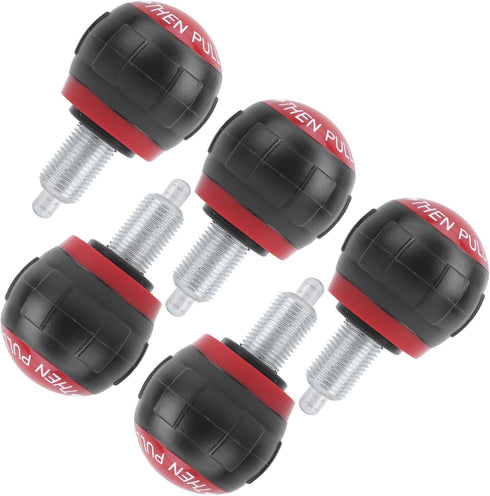 Pull Pin Spring Pins 5pcs 50x45mm M16 Fitness Pop Pull Pin Knob Release Synthetic Cardboard Handle (Red)