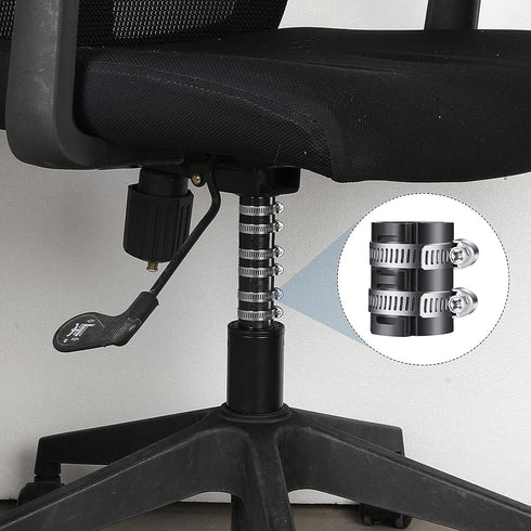 Ferraycle Fixing a Sinking Office Chair Cylinder, 10 Pieces Stainless Steel Hose Clamps, Dual-Purpose Screwdriver