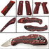 Cool Hand 2 pcs G10 Knife Handle Scales, Custom DIY Tool Material for Knives Making Blanks, Red/Black, KHM-G10-6