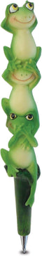Planet Pens Three Wise Frogs Novelty Pen - Cute Fun & Unique Ballpoint Pen for Kids & Adults