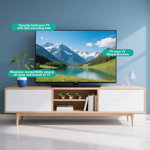 WALI M4 M5 M6 M8, 80 inches Universal TV Mount Hardware Kit Includes Fit Most up to TV/Monitor Mounts (UVSP-N), Black