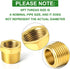 TAISHER 5PCS Brass Reducer Hex Bushing, 3/8" NPT Male x 1/4" NPT Female Adapter