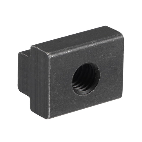 uxcell M6 8.8 10Pcs Thread T Slot Nuts, Alloy Steel Black Oxide Finish Grade Tapped Through Slot T-Nuts Furniture