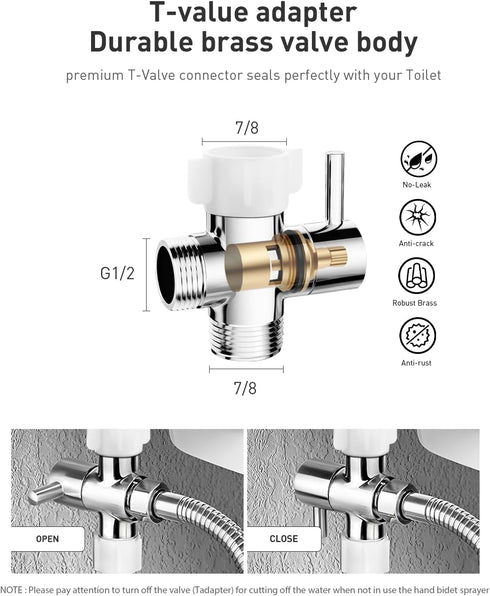 WEIDMAX Handheld Toilet Bidet Sprayer for Toilet-Adjustable Water Pressure Control with Bidet Hose for Feminine Wash
