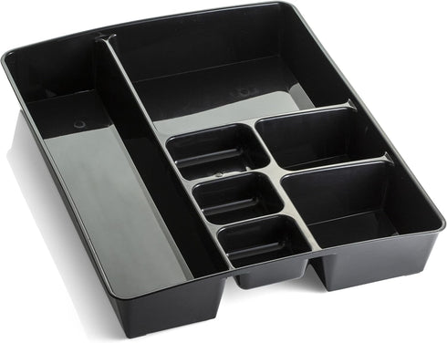 Officemate OIC Achieva Deep Drawer Tray, 30% Recycled Plastic, 15-1/8 x 11-1/2 x 2-1/4 in, Black