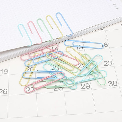 Large Paper Clips - Jumbo 50mm, 2 inches, Smooth, 100 Pcs/Box (Light Green)