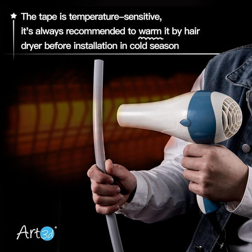 Art3d 10 Ft Peel and Stick Trim for Backsplash Tile Edge, Self-Adhesive Liner for Corner Decor in Silver