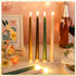 24 11'' Baquler Pcs Green Brown Flameless Taper Candles Woodland Battery Operated Candles LED Plastic Flickering