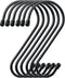 12 Pack Heavy Duty 6 Inch S Hooks with Rubber Stopper for Hanging Plants, Birdhouse, Pan, Cups, Bags, Jewelry