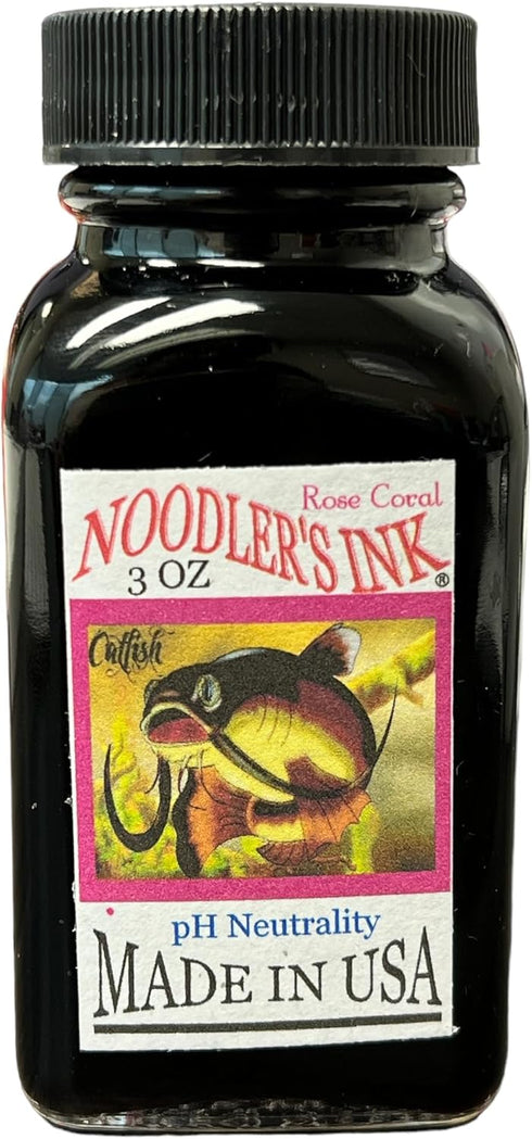 Noodler's Ink Fountain Pen Bottled Ink, 3oz, Rose Coral (Previously Shahs Rose)
