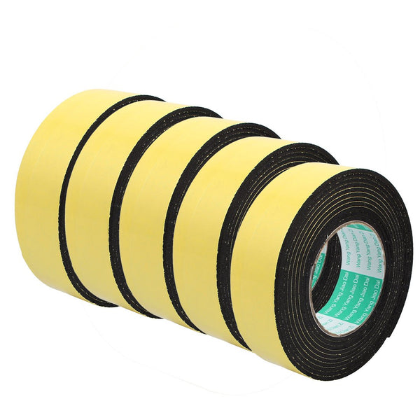 uxcell 5 Pcs 4M 40mm x 3mm Single-Side Adhesive Sound Insulation Sponge