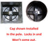 Deltech Manufacturing 2-3/8" Round Light Pole Top Cap- Black Plastic