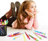 Cholemy 24 Sets Plastic Beadable Pens, Assorted Bead Pens with Multicolor Bubblegum and Crystal Spacer Beads