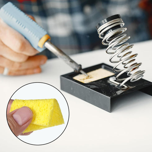 Xyembu 20Pcs 6x6cm Soldering Iron Cleaning Sponge Soldering Sponge High Temperature Square Replacement Solder Sponges