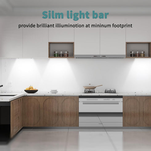Dimmable 4500K, 3 Pack 12 inch Counter 24V, 4500K ASOKO Under Cabinet Led Light Plug in, Daylight White Linkable Led
