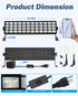 100W 14000LM 6000K 6FT IP66 LED Shop Light, Plug in Garage Light with Power Cord, Waterproof Work Bench Shop Lights