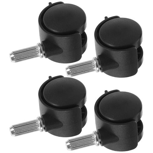 Artibetter 4pcs 1-inch Pu Small Swivel Caster Wheels with Locking Brakes for