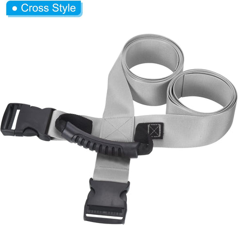 PATIKIL Carrying Strap with Handle, Adjustable Nylon Belt for Moving Lifting Boxes and Grocery, Gray