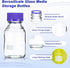 PATIKIL 8 Pack Reagent Media Storage Bottles, 250ml Borosilicate Glass Round Bottles with GL45 Blue Screw Cap