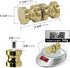 CKB Double Sided Shower Glass Door Knob, Polished Gold Finish with Solid 304 Stainless Steel Door Handle Pull for Bathroom. Compatible with 5/16" to 1/2" Glass Door. by CKB