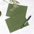 Granhoolm 100 Pack Green Pearlized Shimmer 5x7 Envelopes, Sage Green A7 Self Seal for Invitations