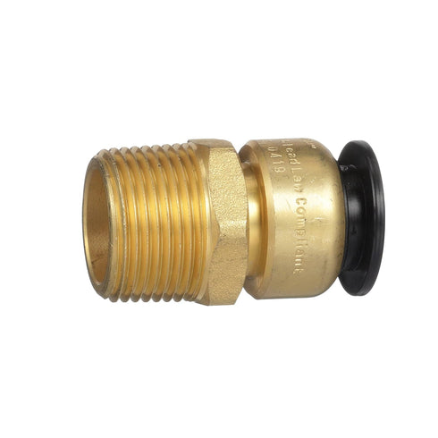 Watts 1/2-Inch CTS by 3/4-Inch NPT Brass Male Connector, Model LF4701-1012