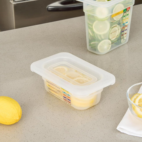 1 Pack 1/9 Commercial Restaurantware Food Storage Container Lid Fits Size Food Pan Polypropylene Plastic Cover Clear