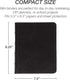 Samsill Vintage Hardback Mini 3 Ring Binder, Black Leather, Professional Organizer, 1 Inch, 5.5 x 8.5, Faux Leather