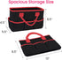 Godery Desktop File Folder Tote Organizer - Art Storage Craft Bag with Handles for Office Desk or Make-up, Black