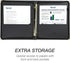 Samsill Classic Professional Binder, 3 Ring Binder with 1.5 Inch Brass Round Rings, Zipper Closure, Black