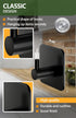 Set of 6 Towel Hooks for Bathrooms, Black Adhesive Wall Hooks, Durable Strong Adhesive Towel Hooks