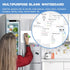 Magnetic Whiteboard for Fridge, 12 x 8 Inches, Small Dry Erase Board with 8 Markers and 1 Eraser