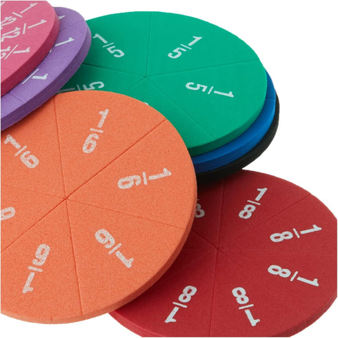 Teacher Created Resources Foam Fraction Circles (20611), Multi