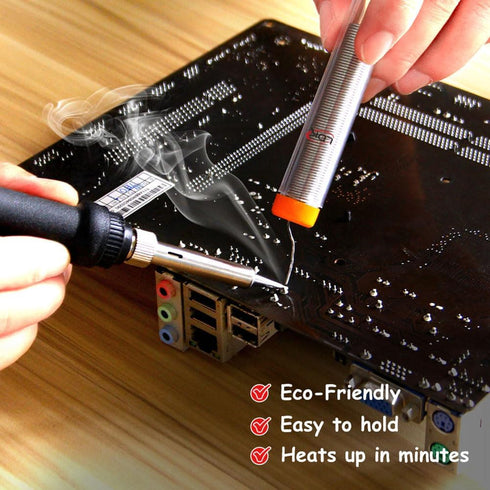 LDK Electric Soldering Iron Kit, 60W Adjustable Temperature with 5 Tips, Desoldering Pump, Carry Bag