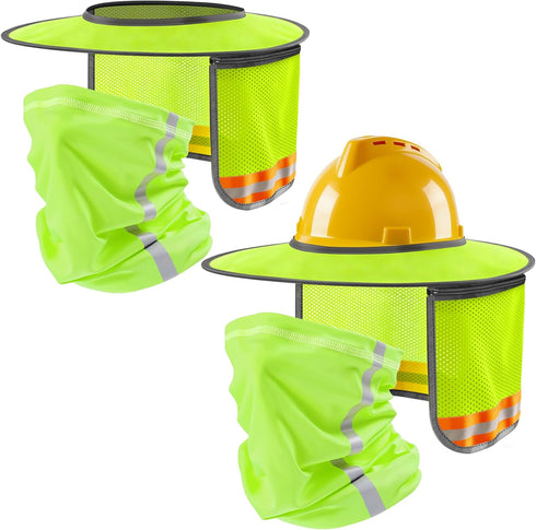 KJX Hardhat Sun Shade, Hard Hat Visor Sun Shade Full Brim with Mesh