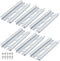 6 Piece Aluminum DIN Rails, 4 Inches Long, 35mm Wide, 7.5mm High, Top Hat Slotted with RoHS, Extra Premium Screws